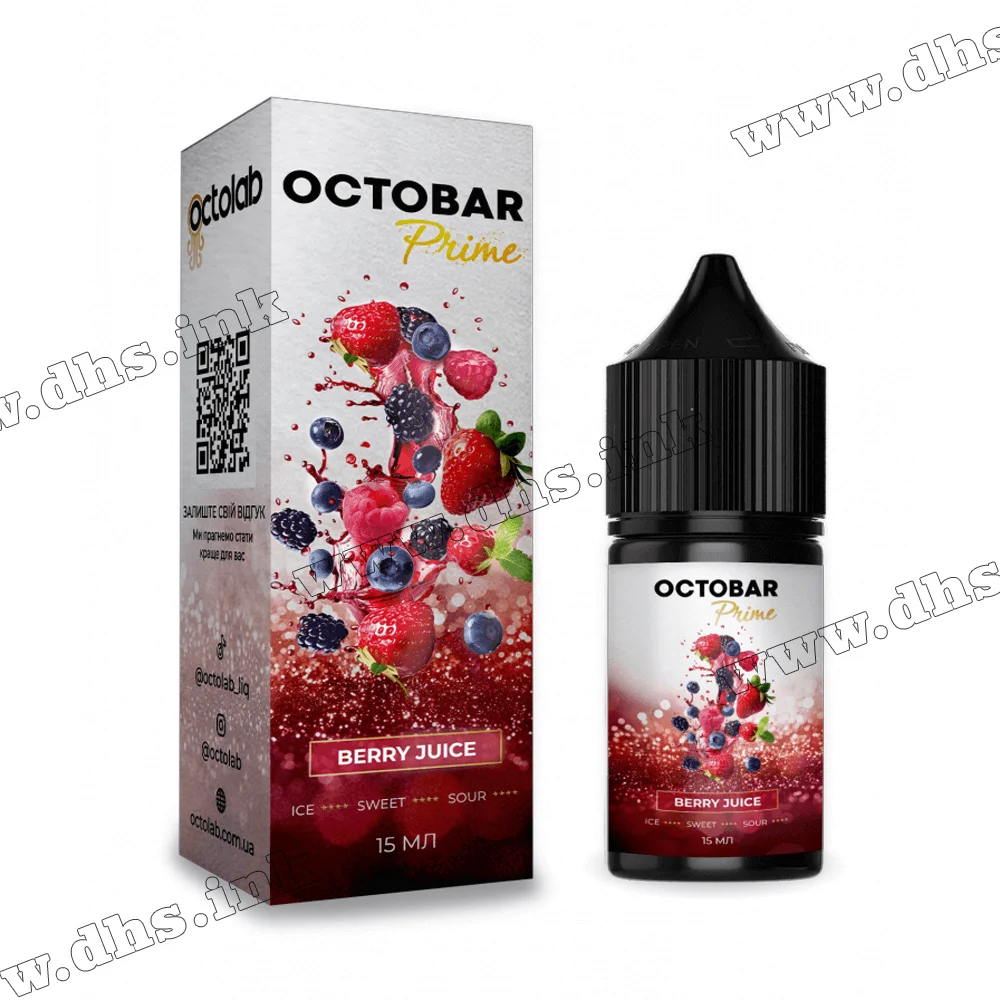 Набір для самозамісу Octobar Prime Salt 30 мл (50 мг) - Berry Juice (Ягідний Сік)